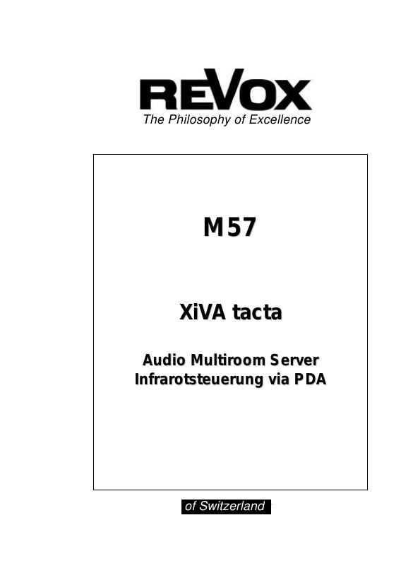 Revox M 57 Owners Manual 3