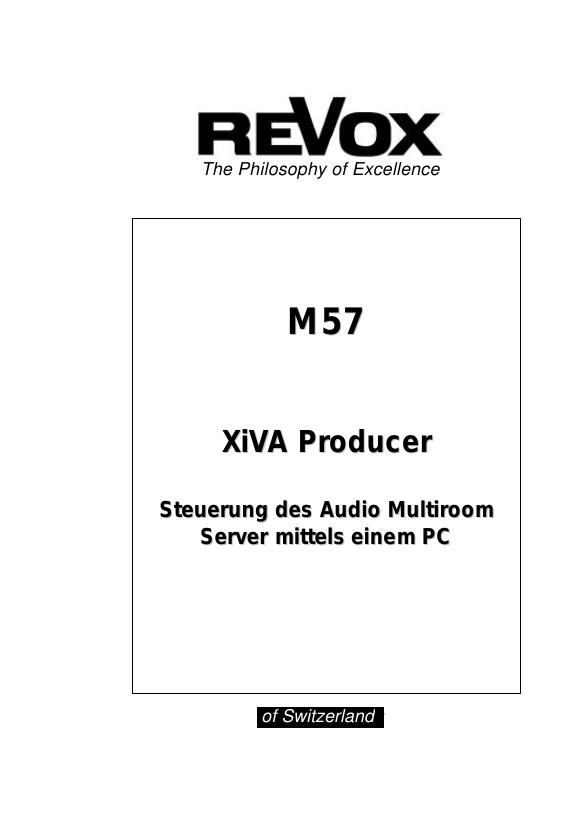 Revox M 57 Owners Manual 4