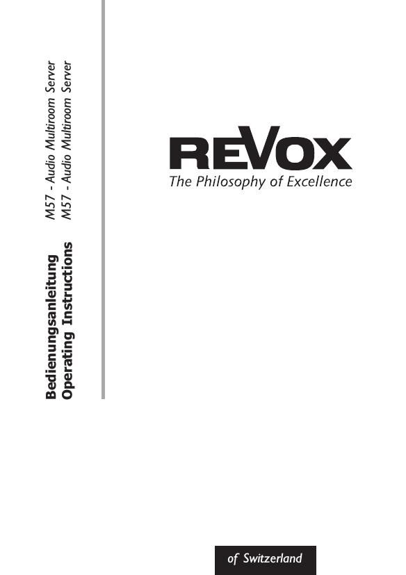 Revox M 57 Owners Manual 5