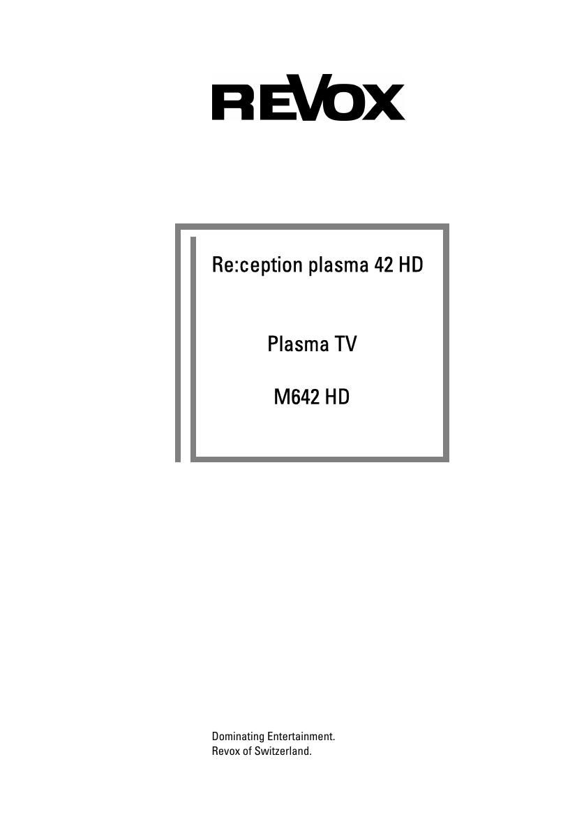 Revox M 642 HD Owners Manual