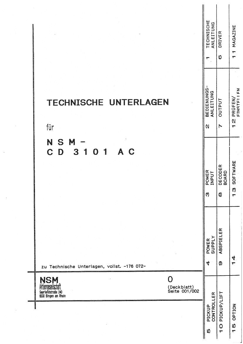 Revox NSM 3101 Owners Manual