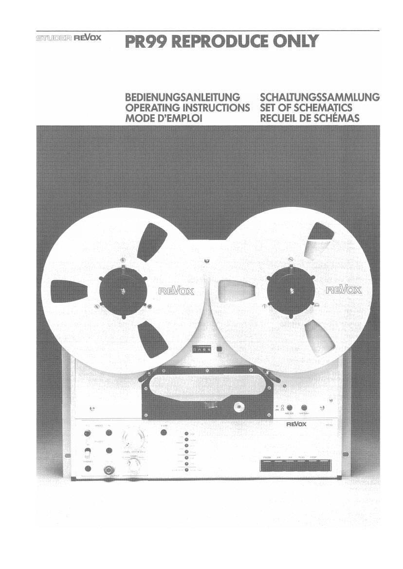 Revox PR 99 Schematic