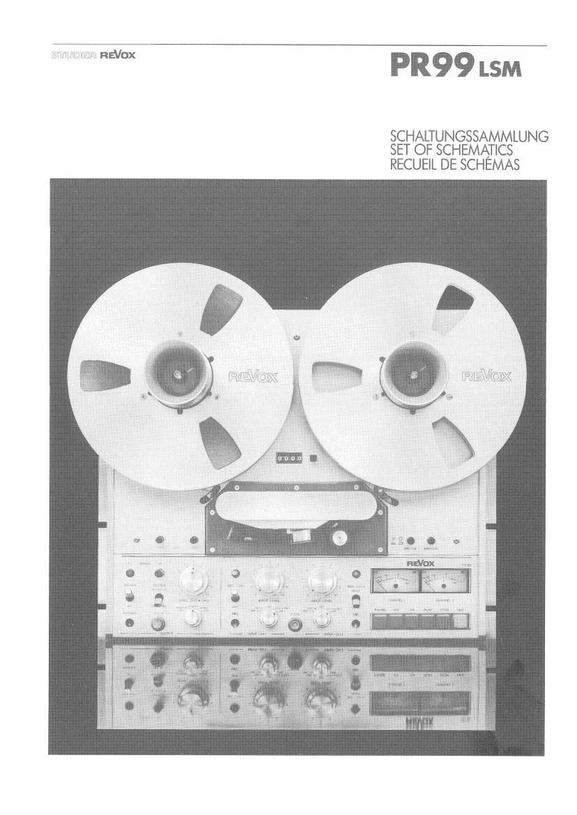 Revox PR 99 LSM Service Manual