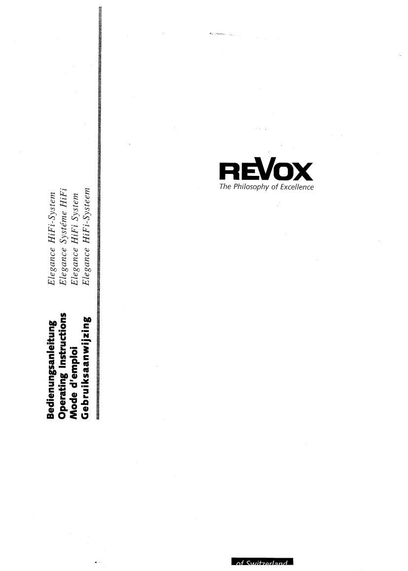 Revox S 22 Owners Manual