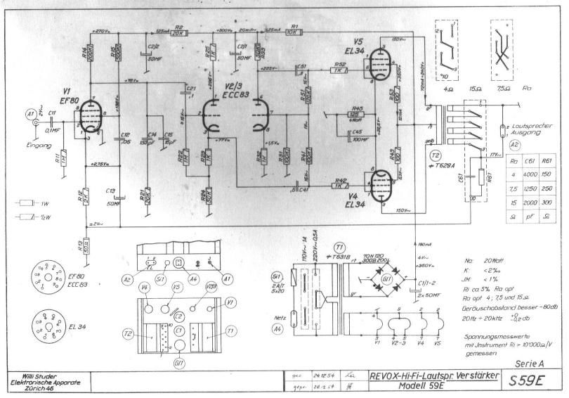 Revox S 59 E Schematic