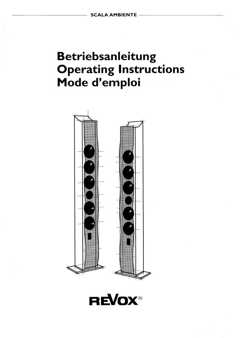 Revox Scala Ambiente Owners Manual