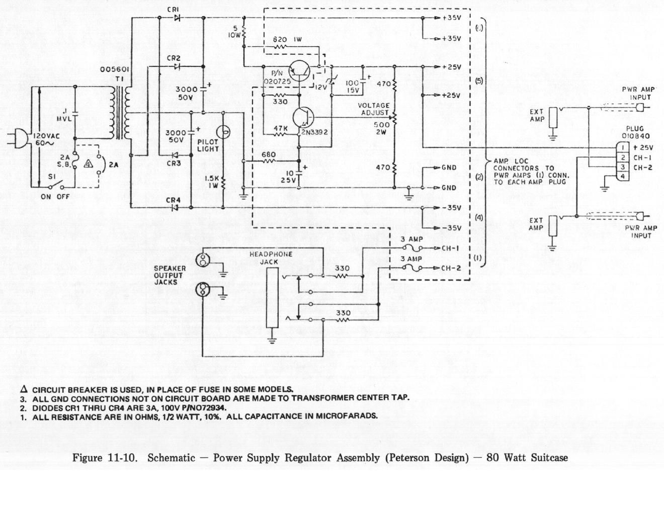 rhodes 80w suitcase power supply schematic