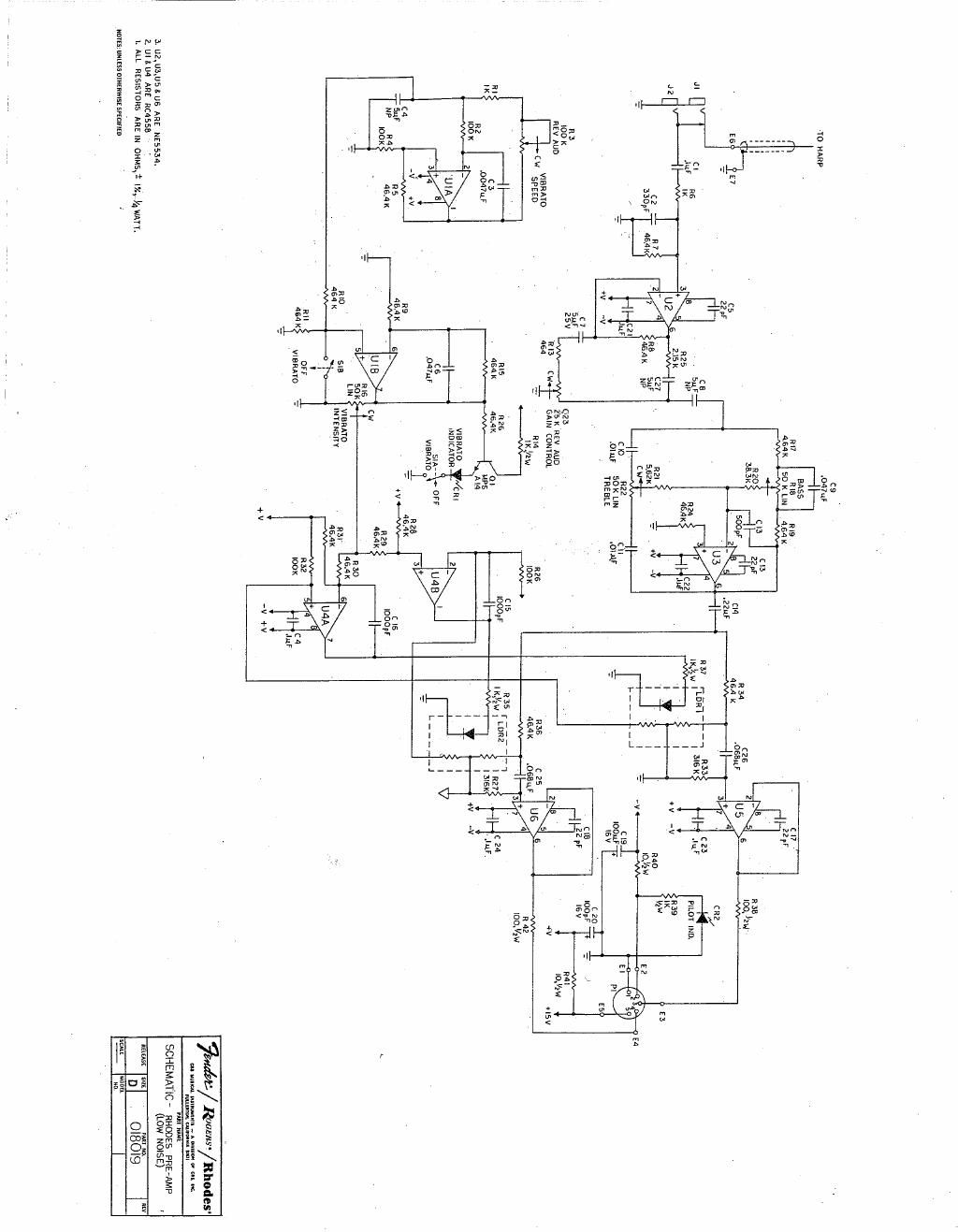 rhodes mark ii preamp schematic