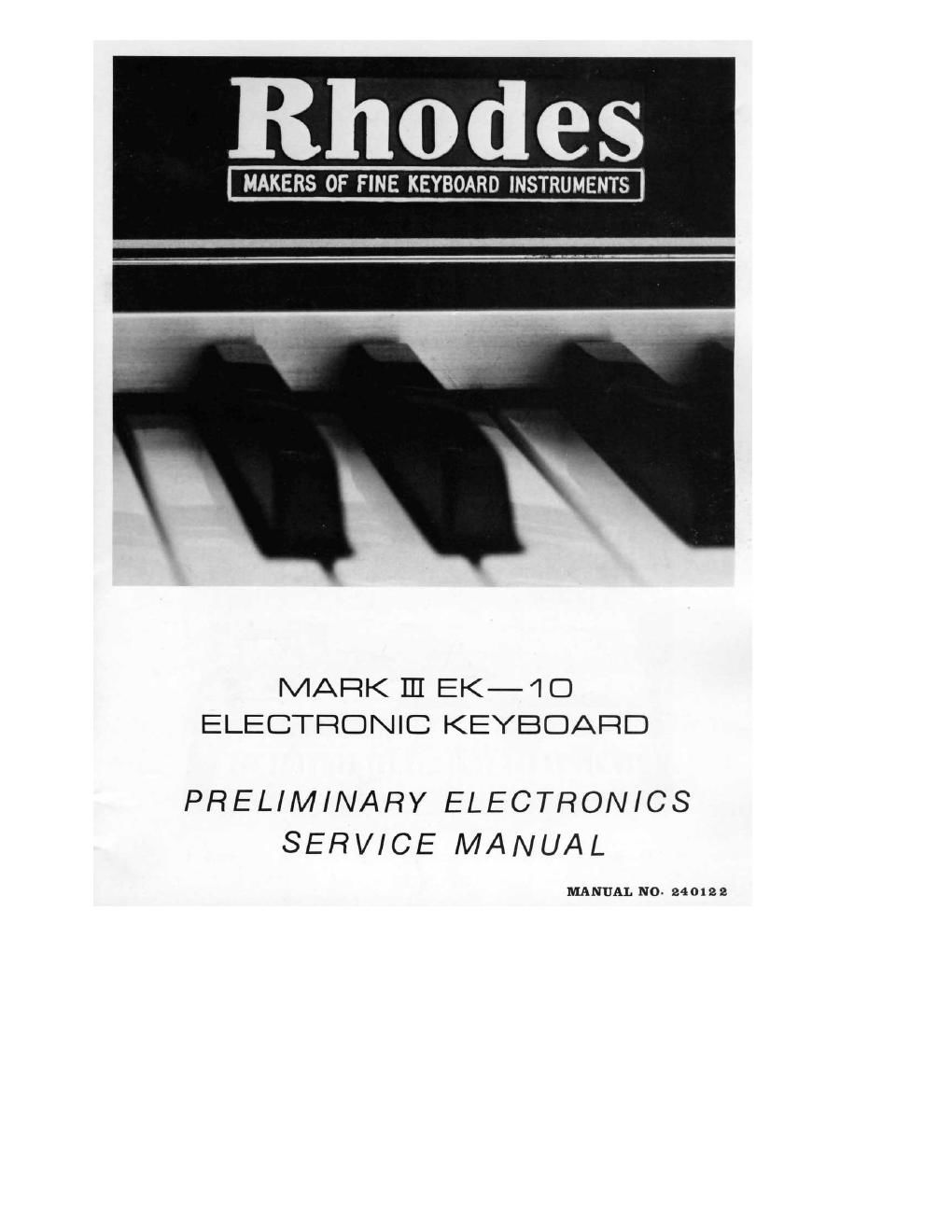 rhodes mark iii ek 10 service manual