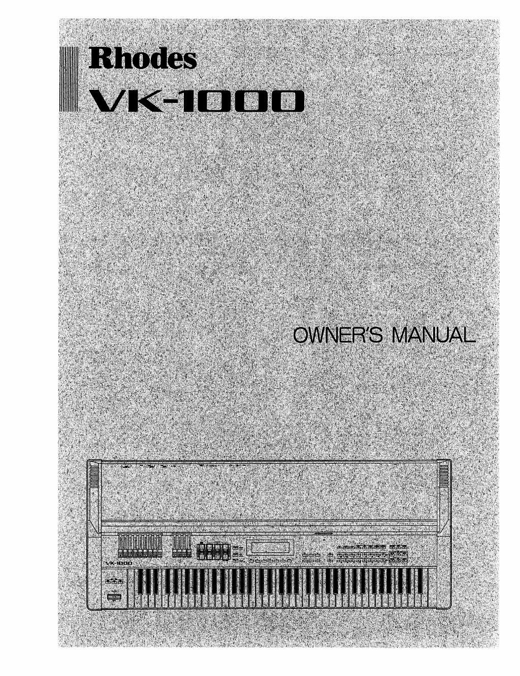 rhodes vk 1000 owner manual