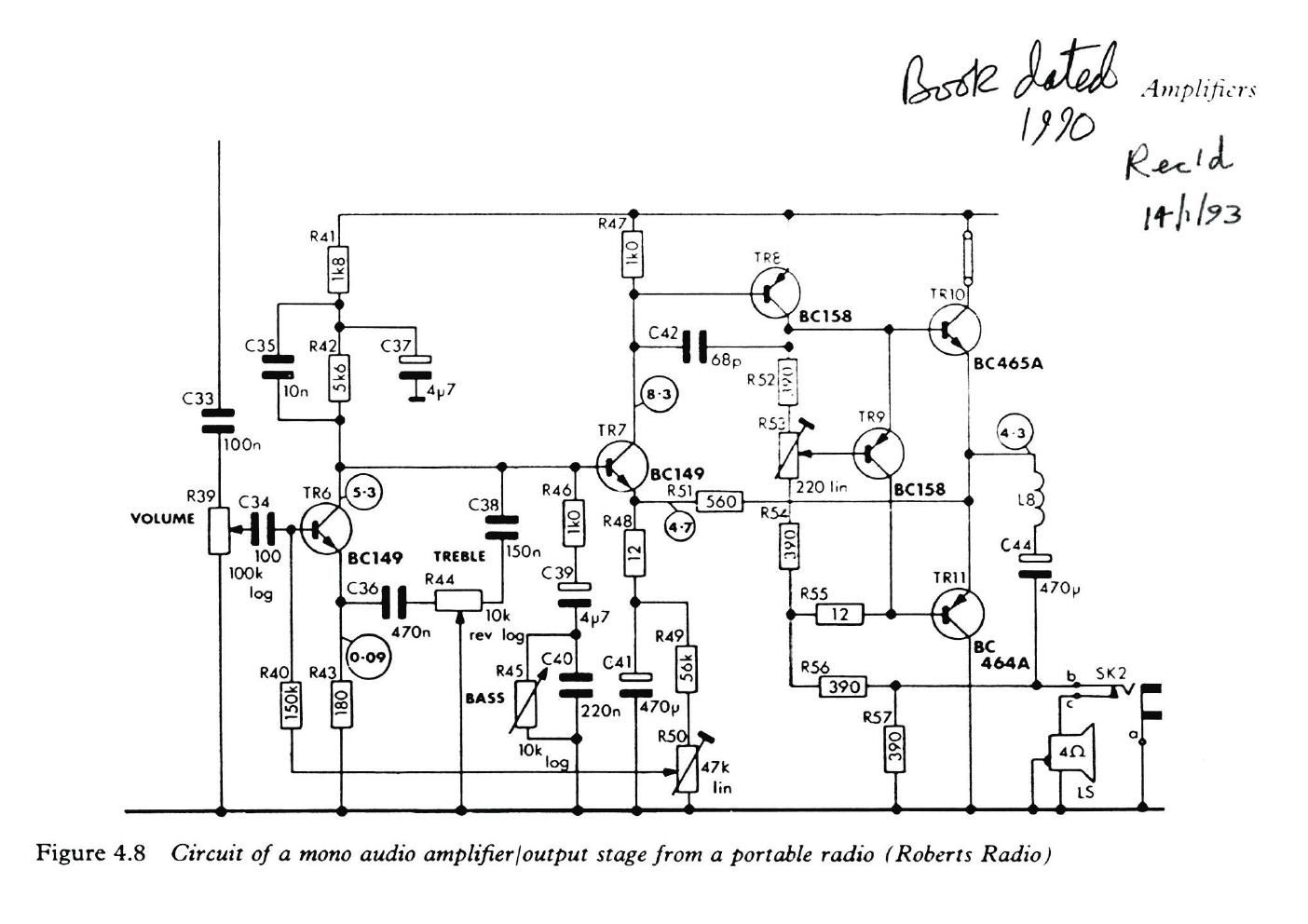 Roberts Radio Output pwr sch