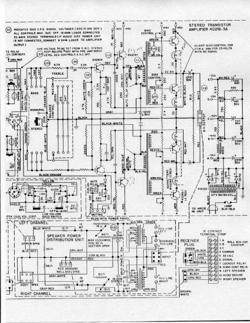 Rockola 433A Jukebox Amplifier Partial Schematic