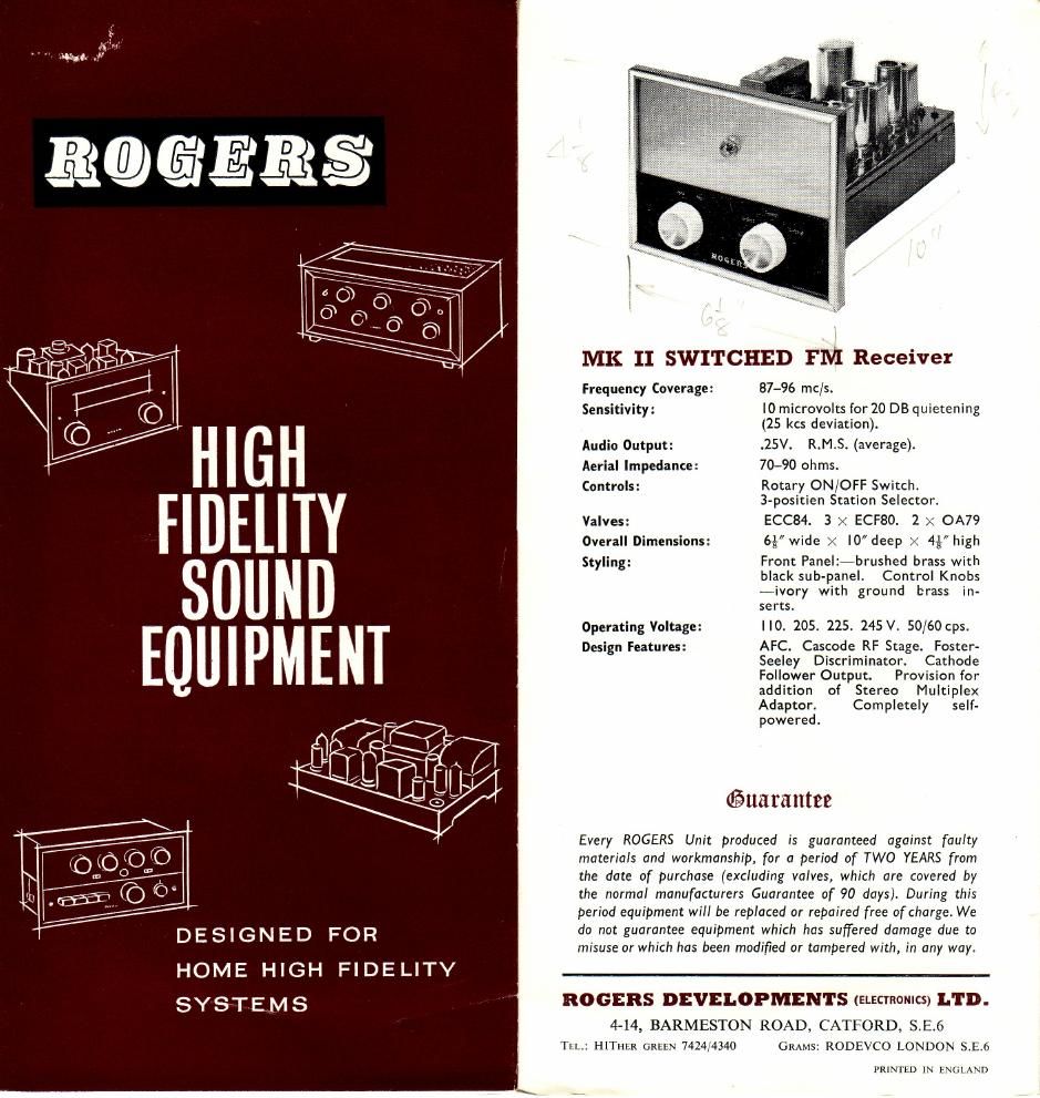 rogers cadet mk2 brochure