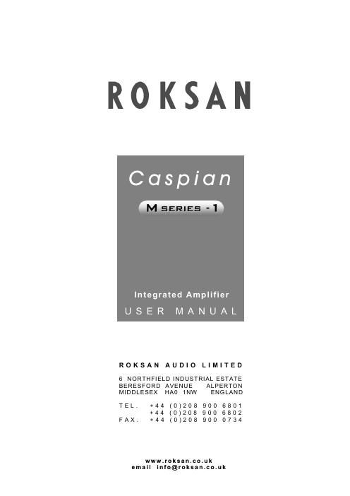 roksan caspian owners manual