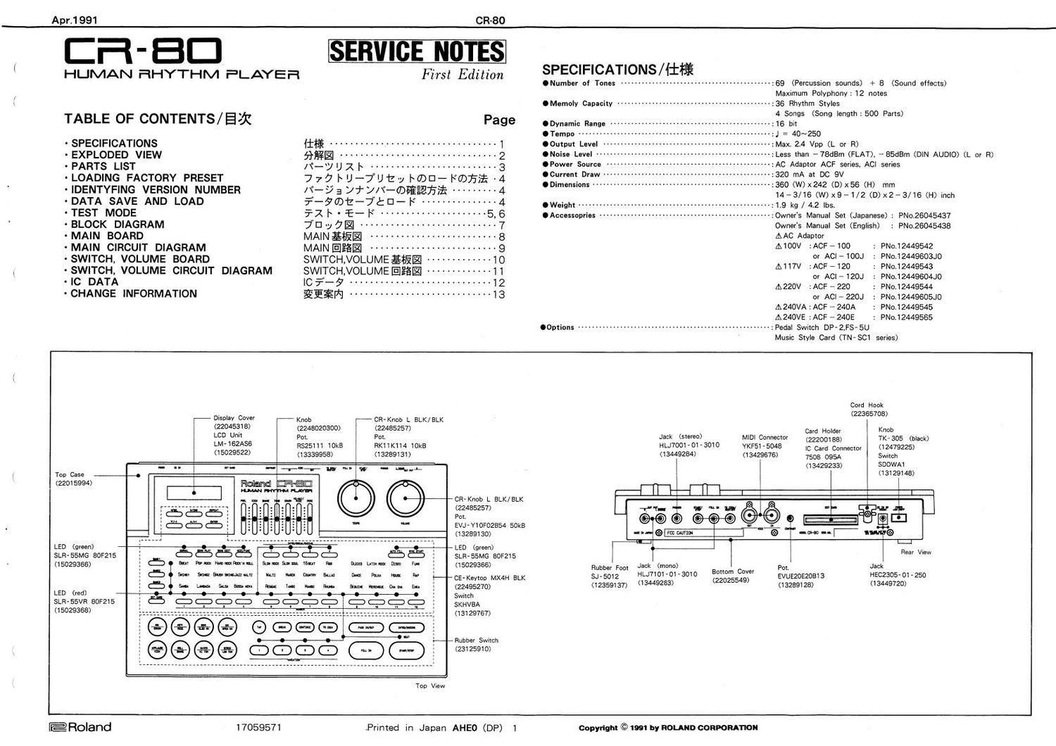 ROLAND CR 80