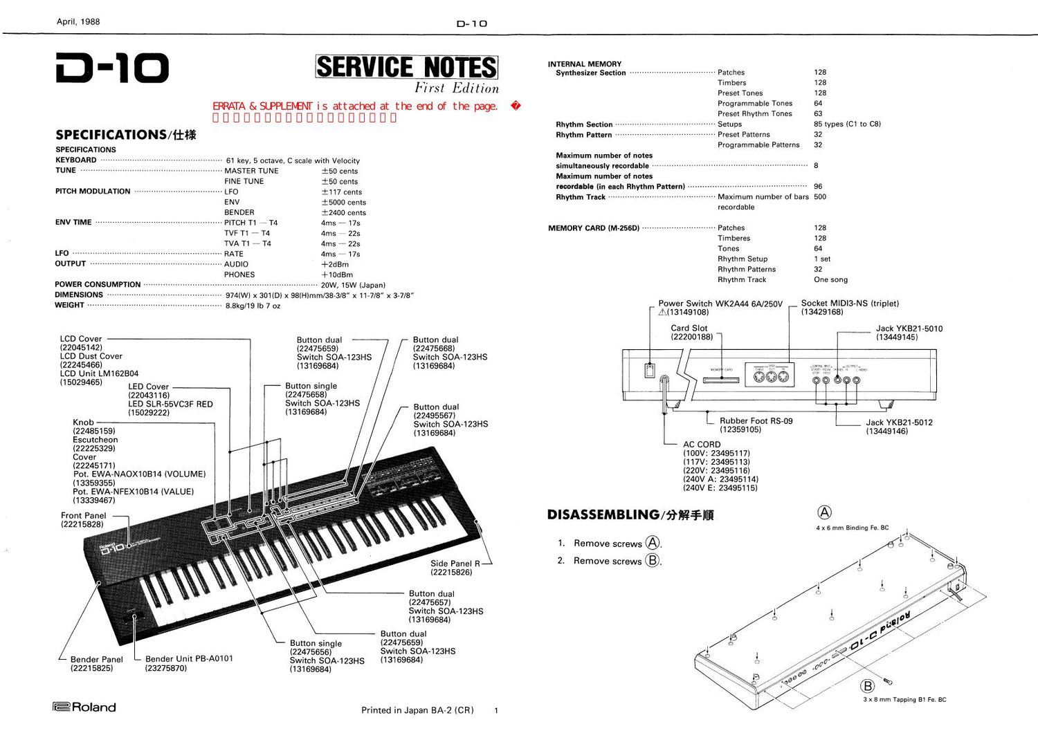 ROLAND D 10