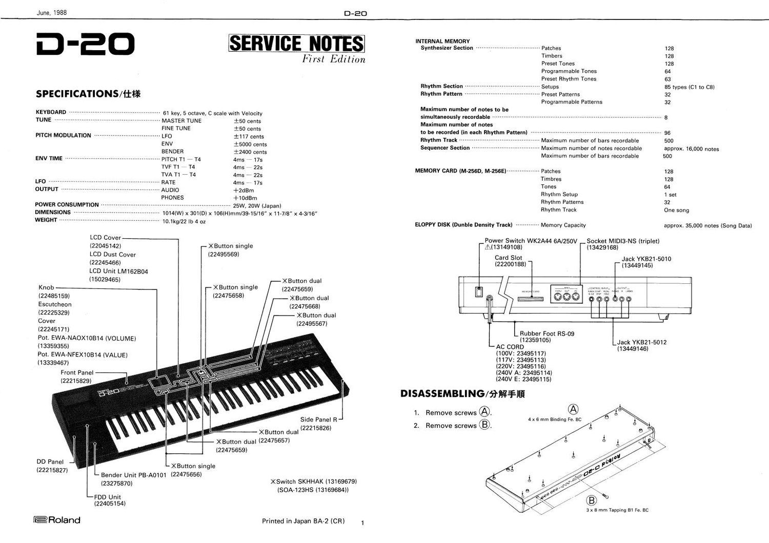 ROLAND D 20