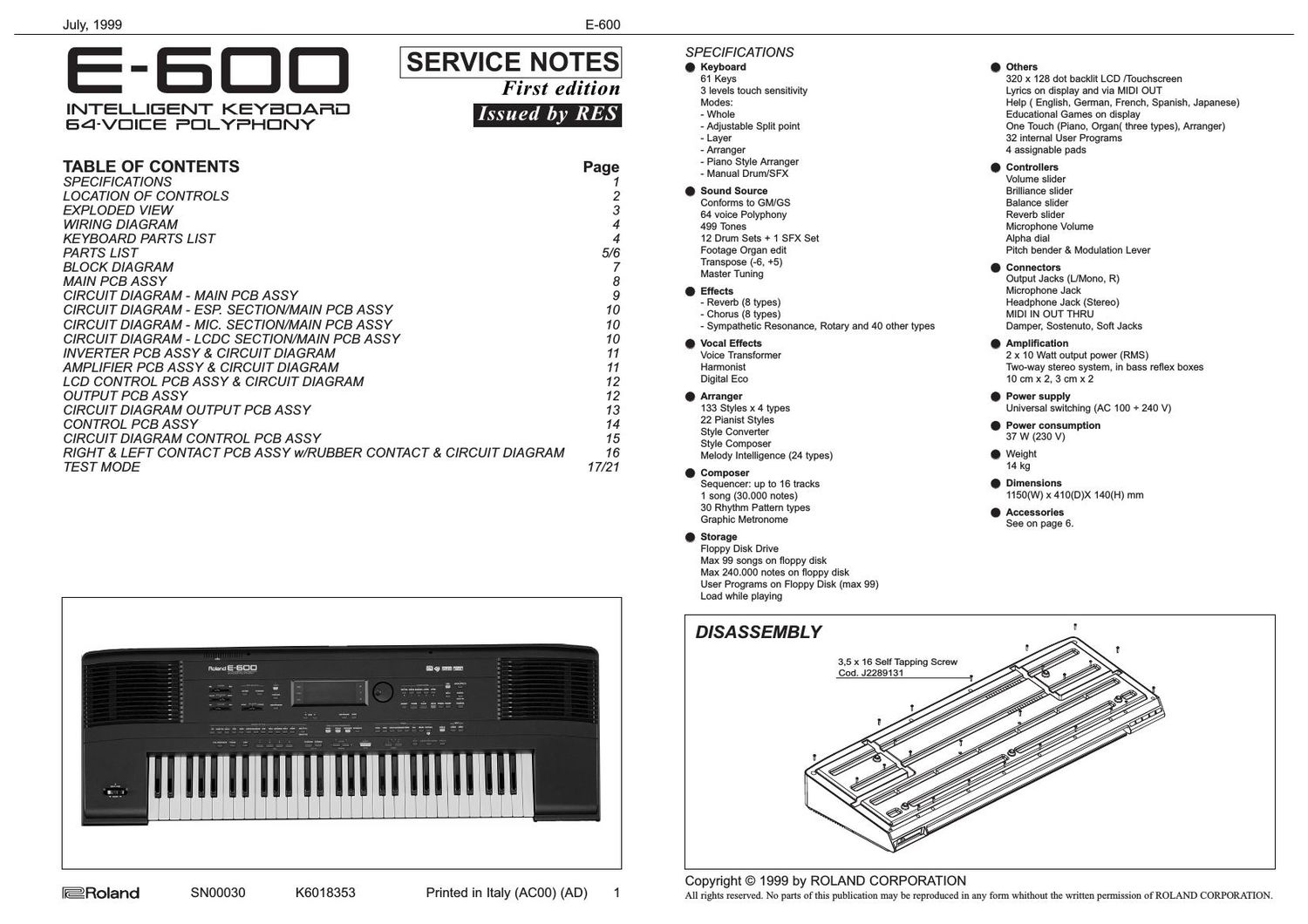 ROLAND E 600