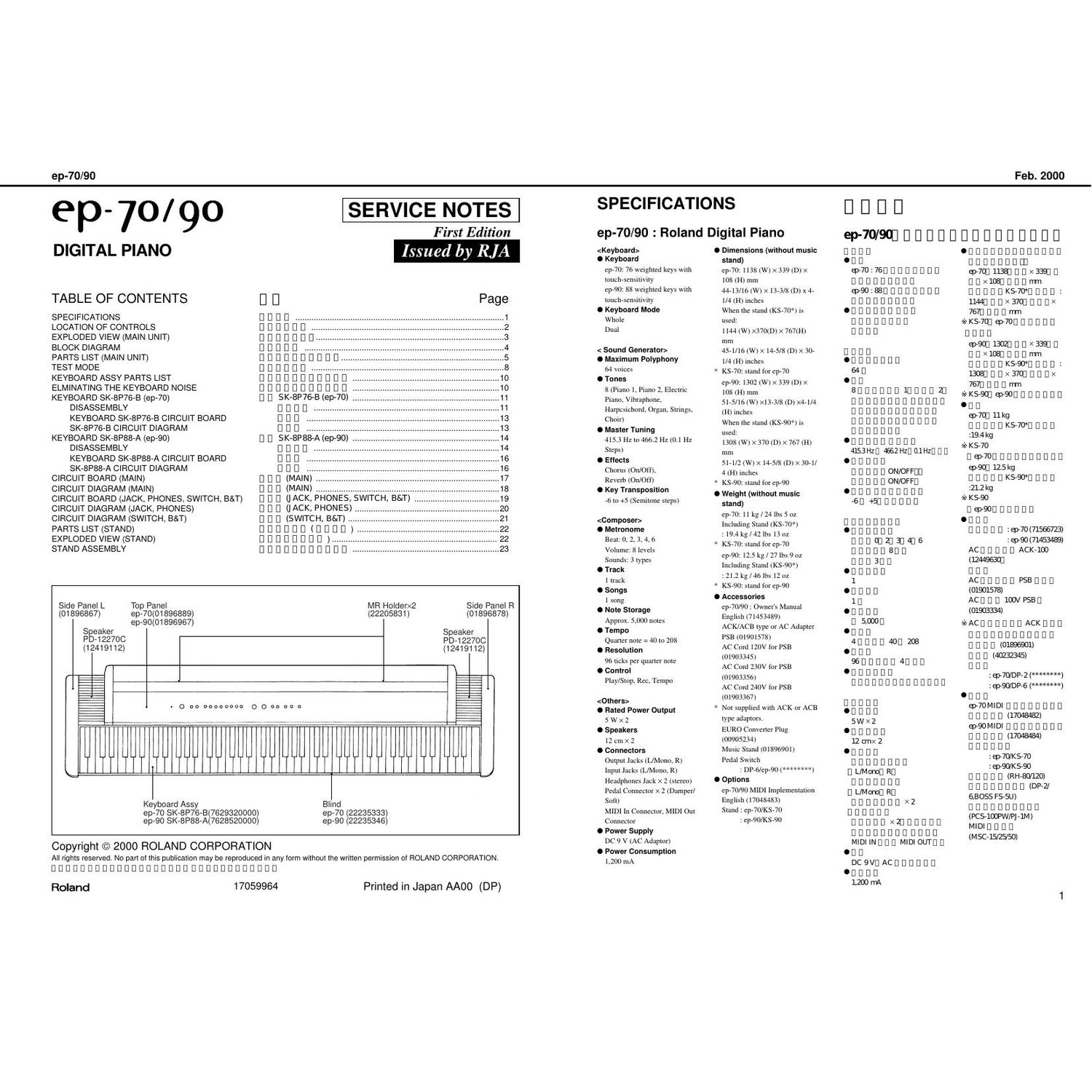 ROLAND EP 70