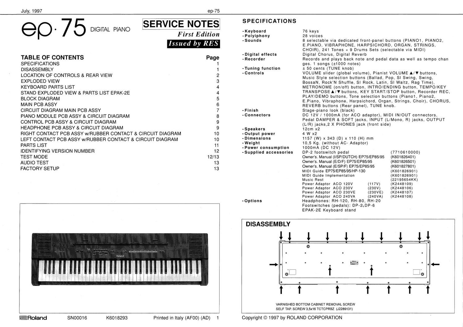 ROLAND EP 75