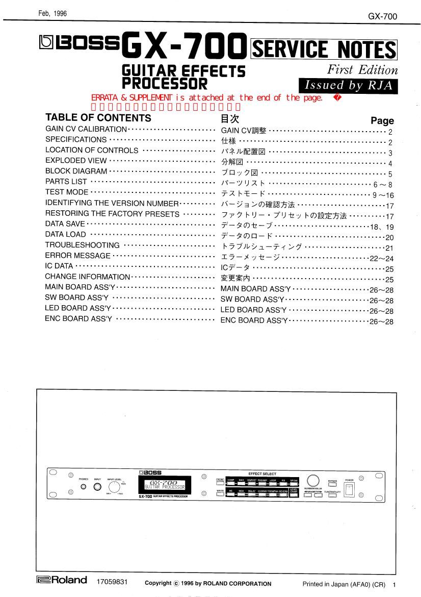 ROLAND GX 700