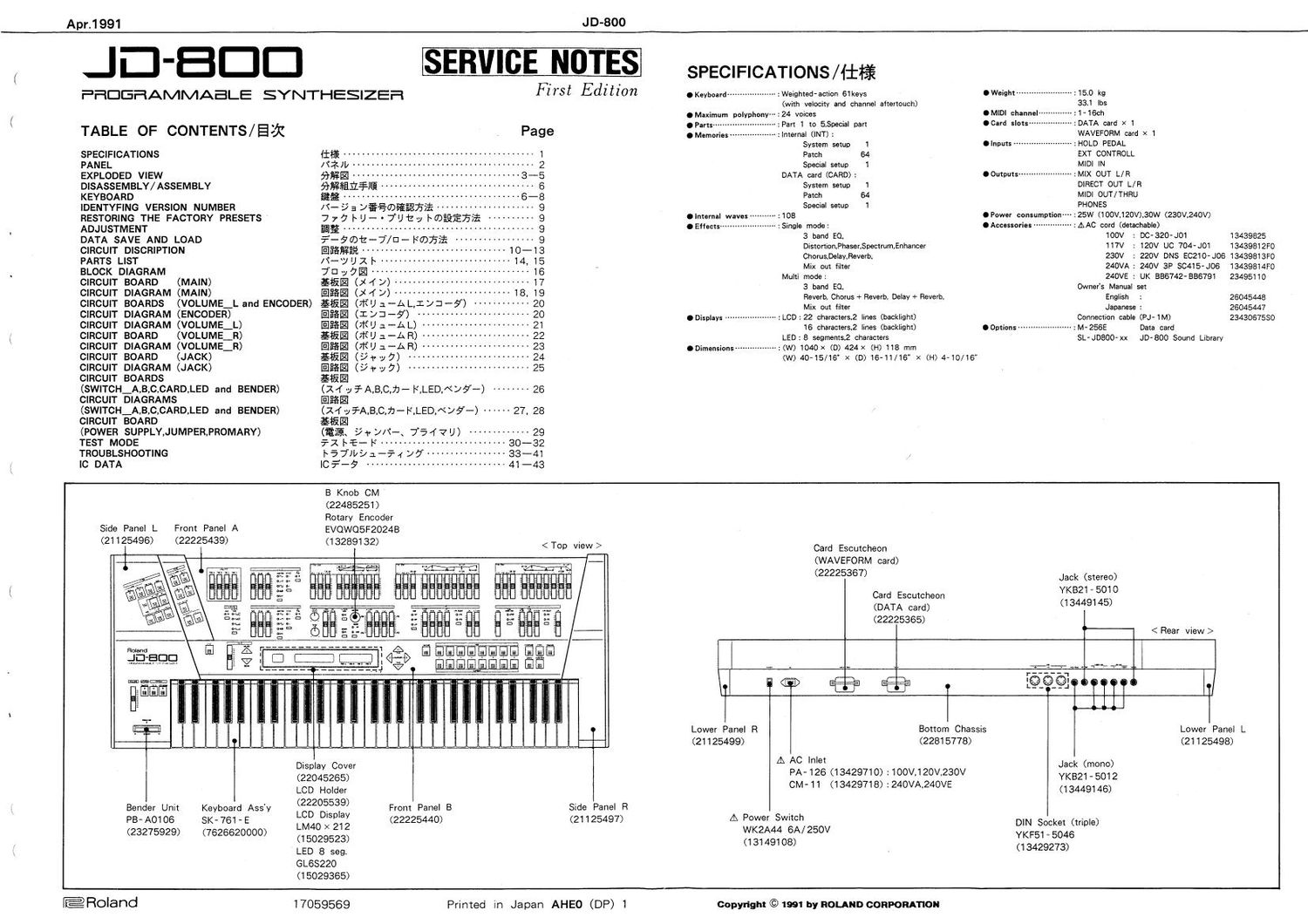 ROLAND JD 800