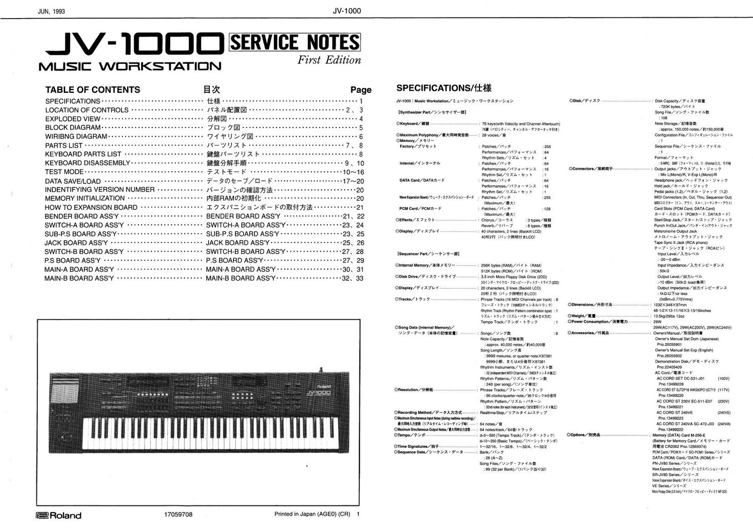 ROLAND JV 1000