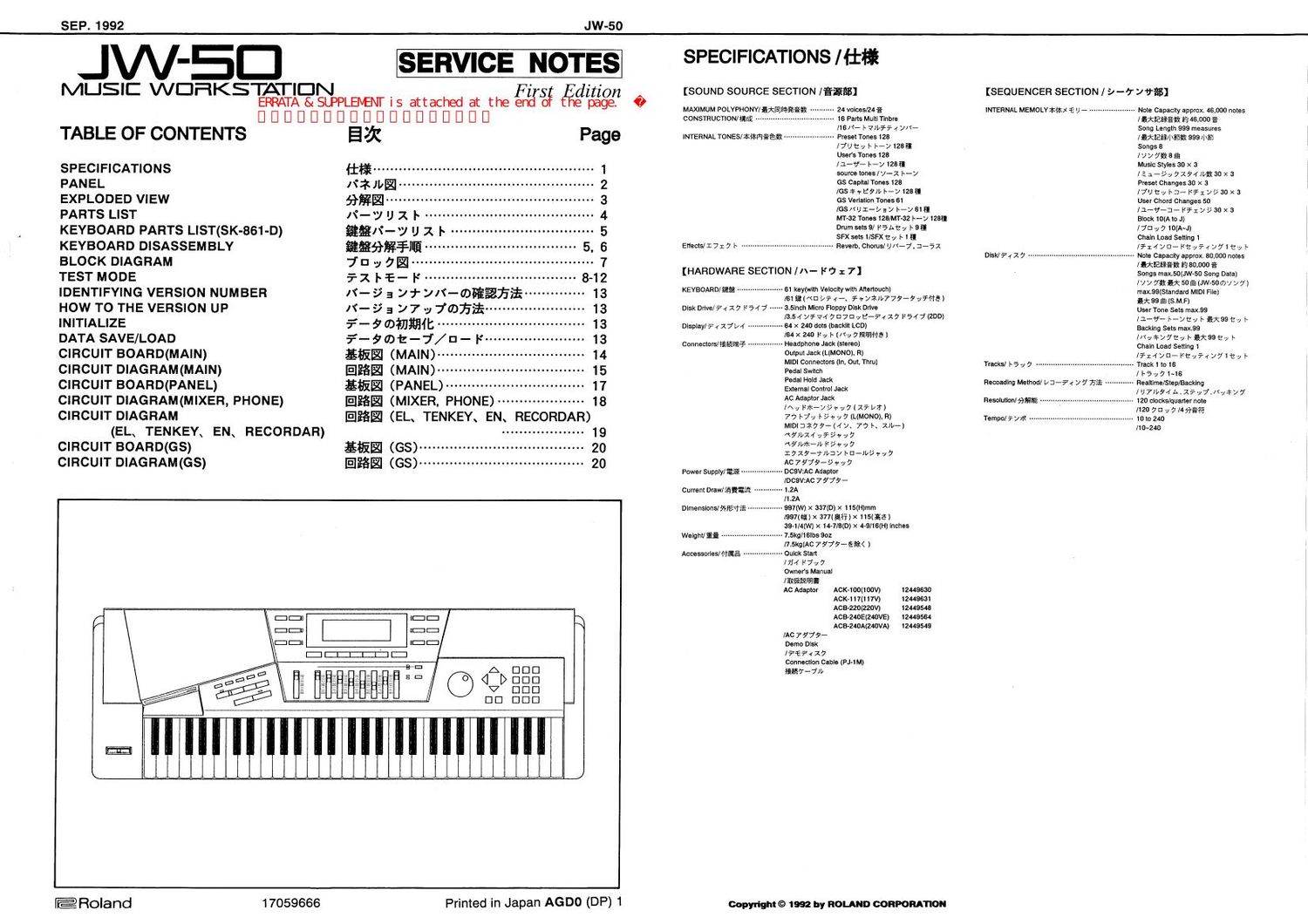 ROLAND JW 50