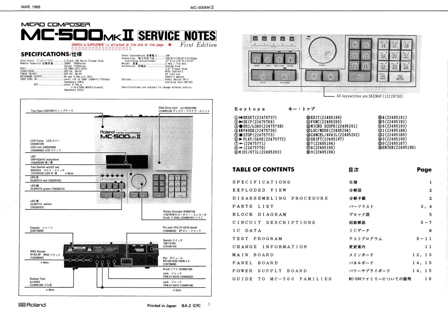 ROLAND MC 500Mk2