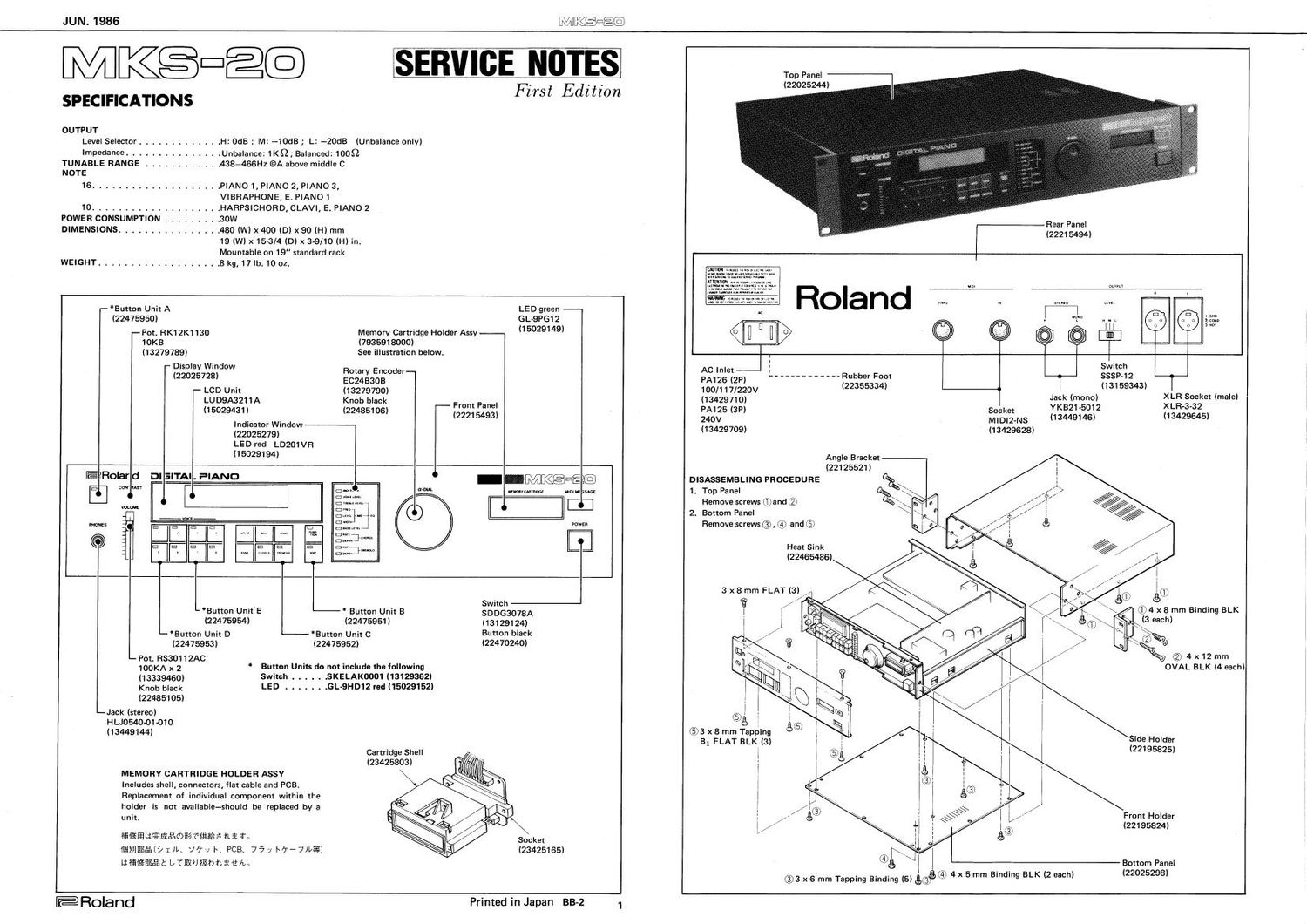 ROLAND MKS 20