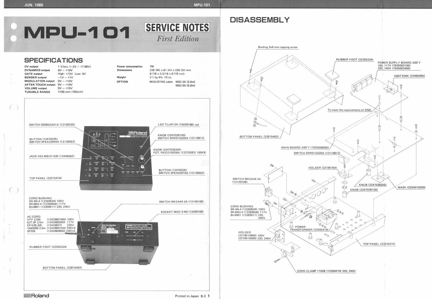 ROLAND MPU 101