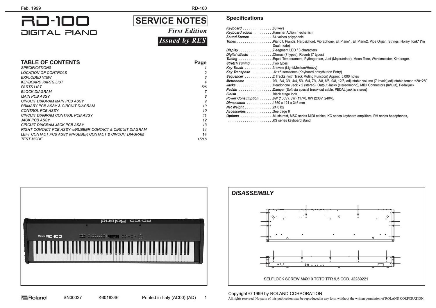 ROLAND RD 100