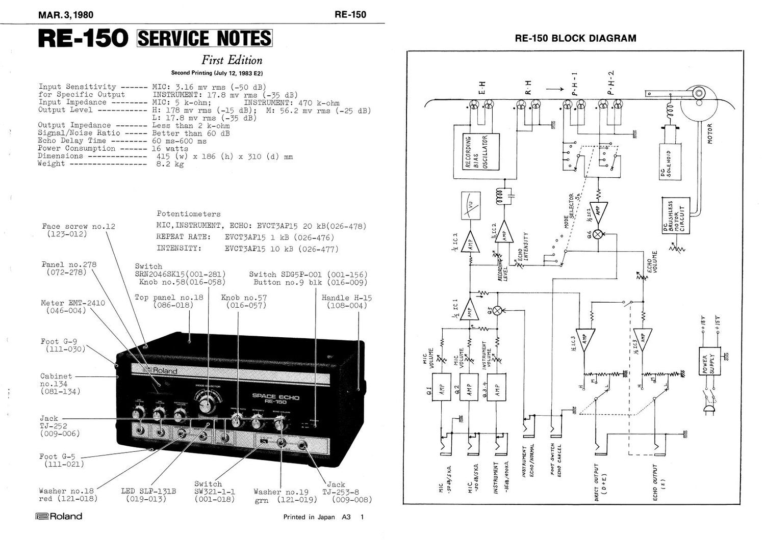 ROLAND RE 150