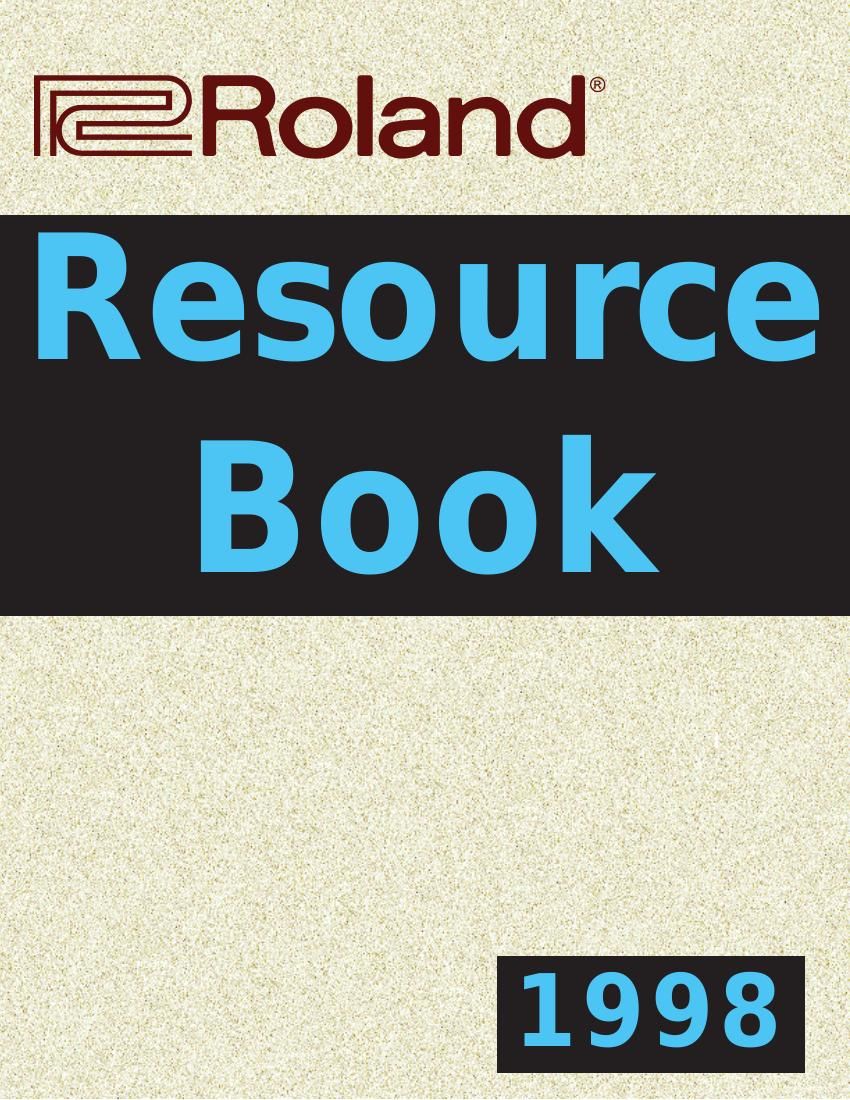 ROLAND RESOURCE BOOK