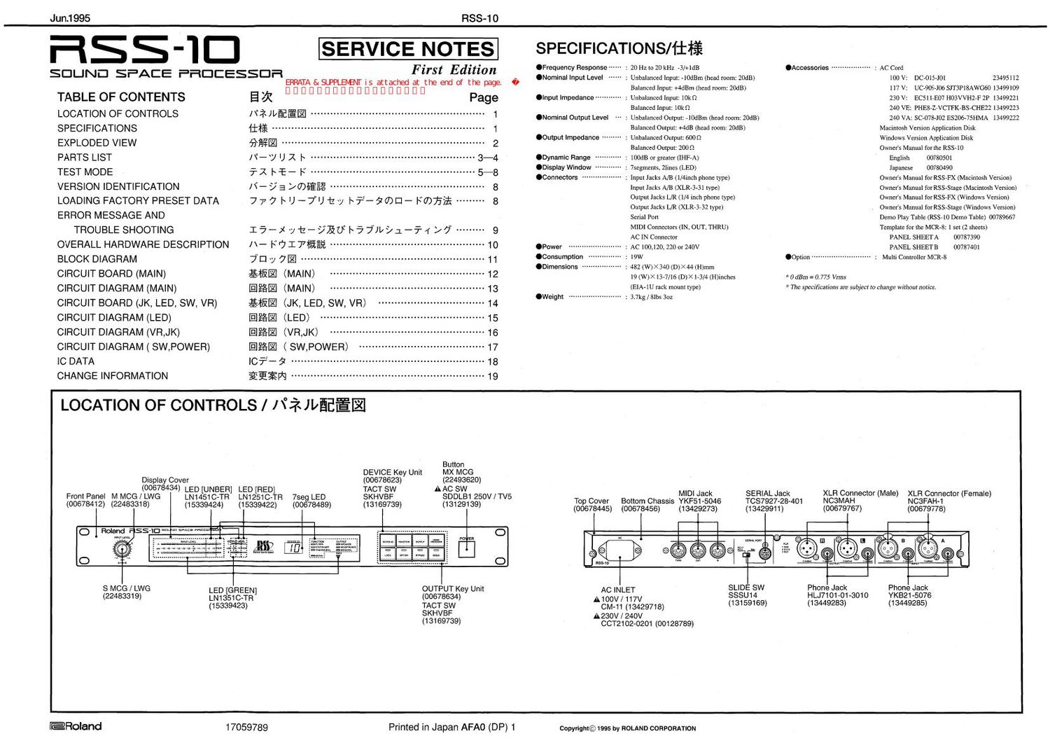 ROLAND RSS 10