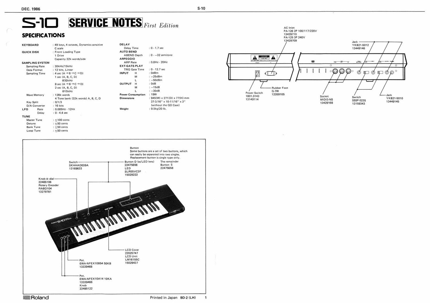 ROLAND S 10