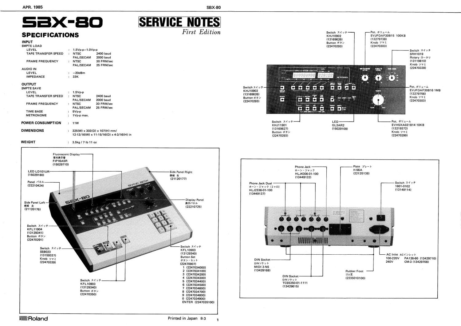 ROLAND SBX 80