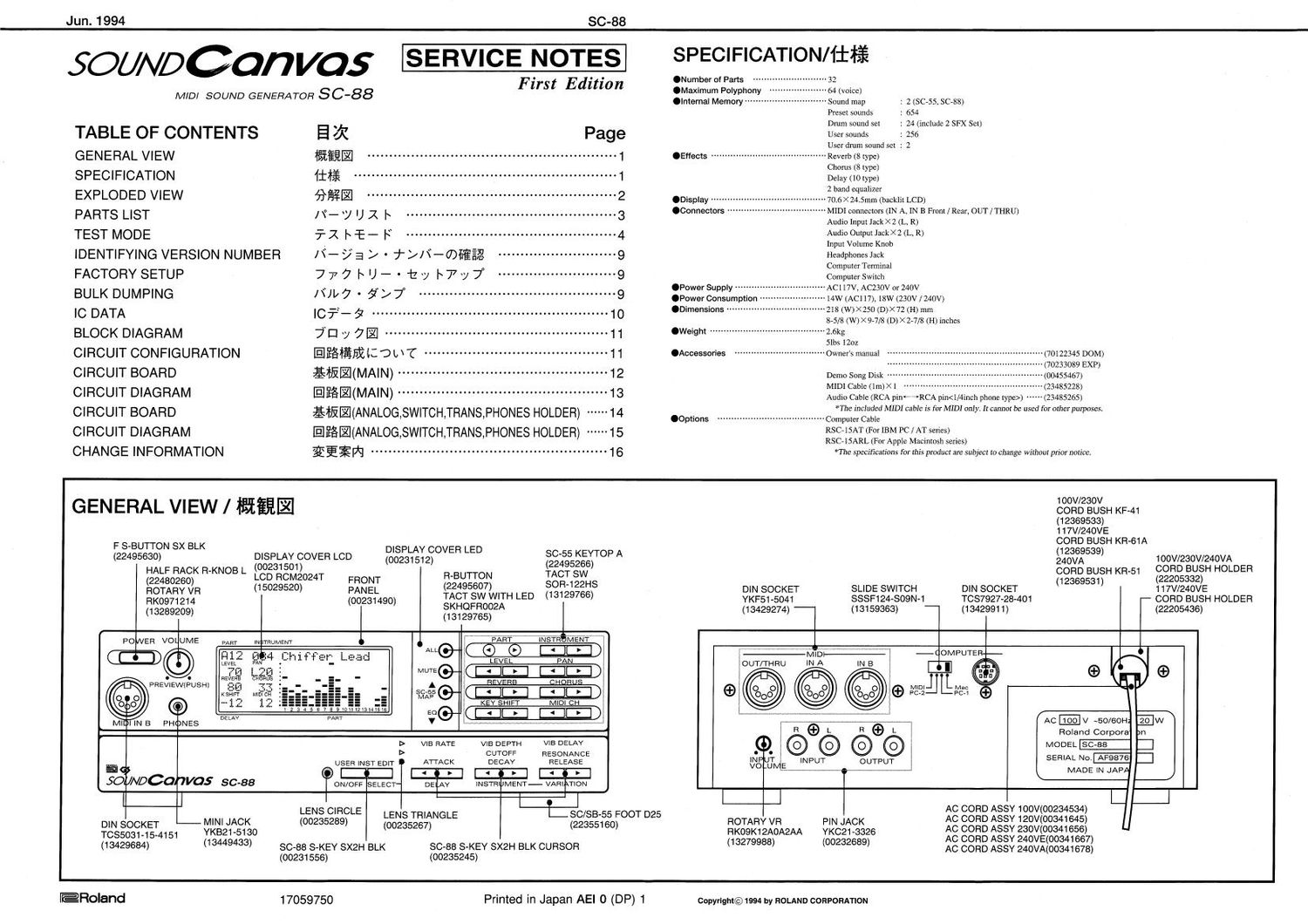 ROLAND SC 88