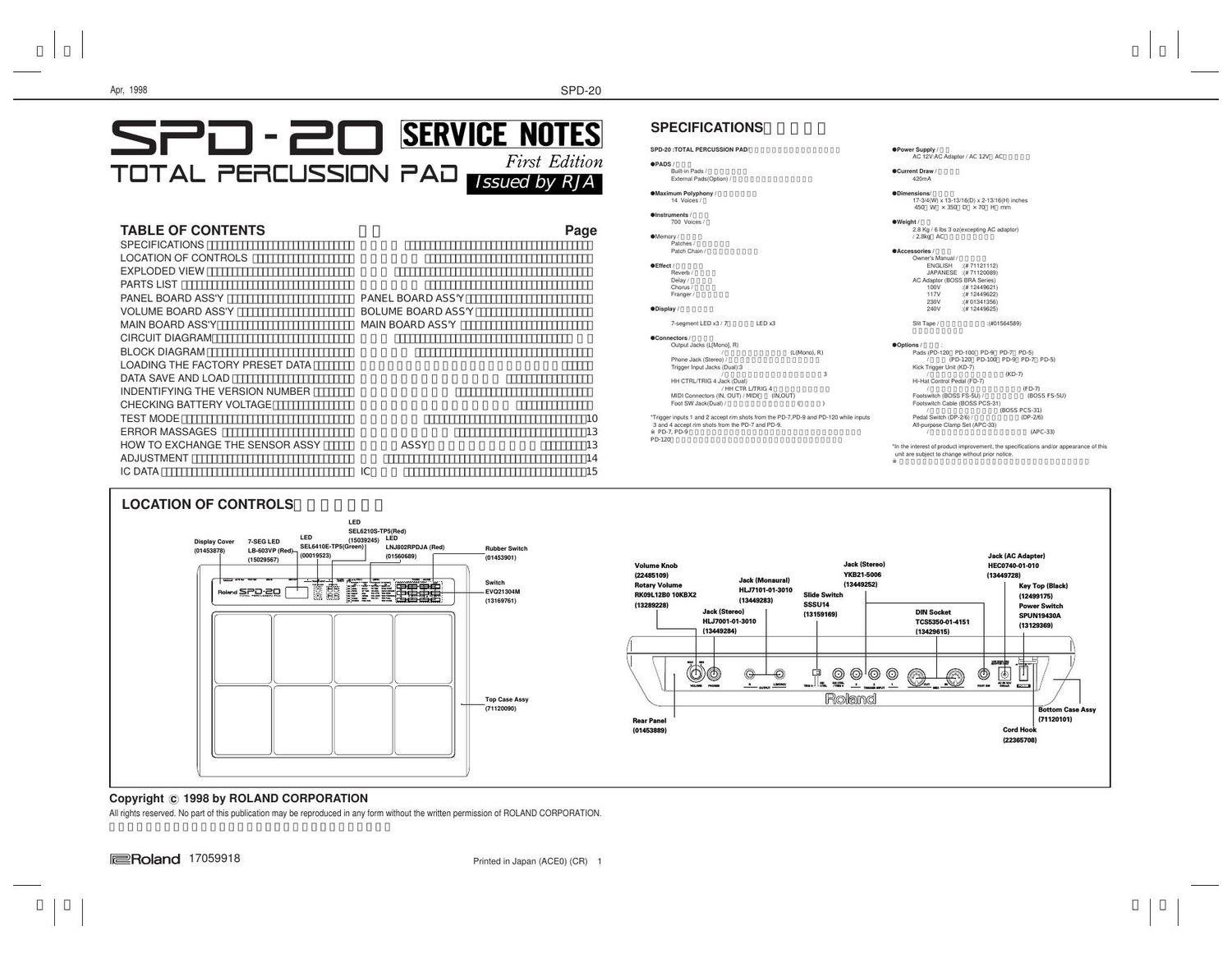 ROLAND SPD 20