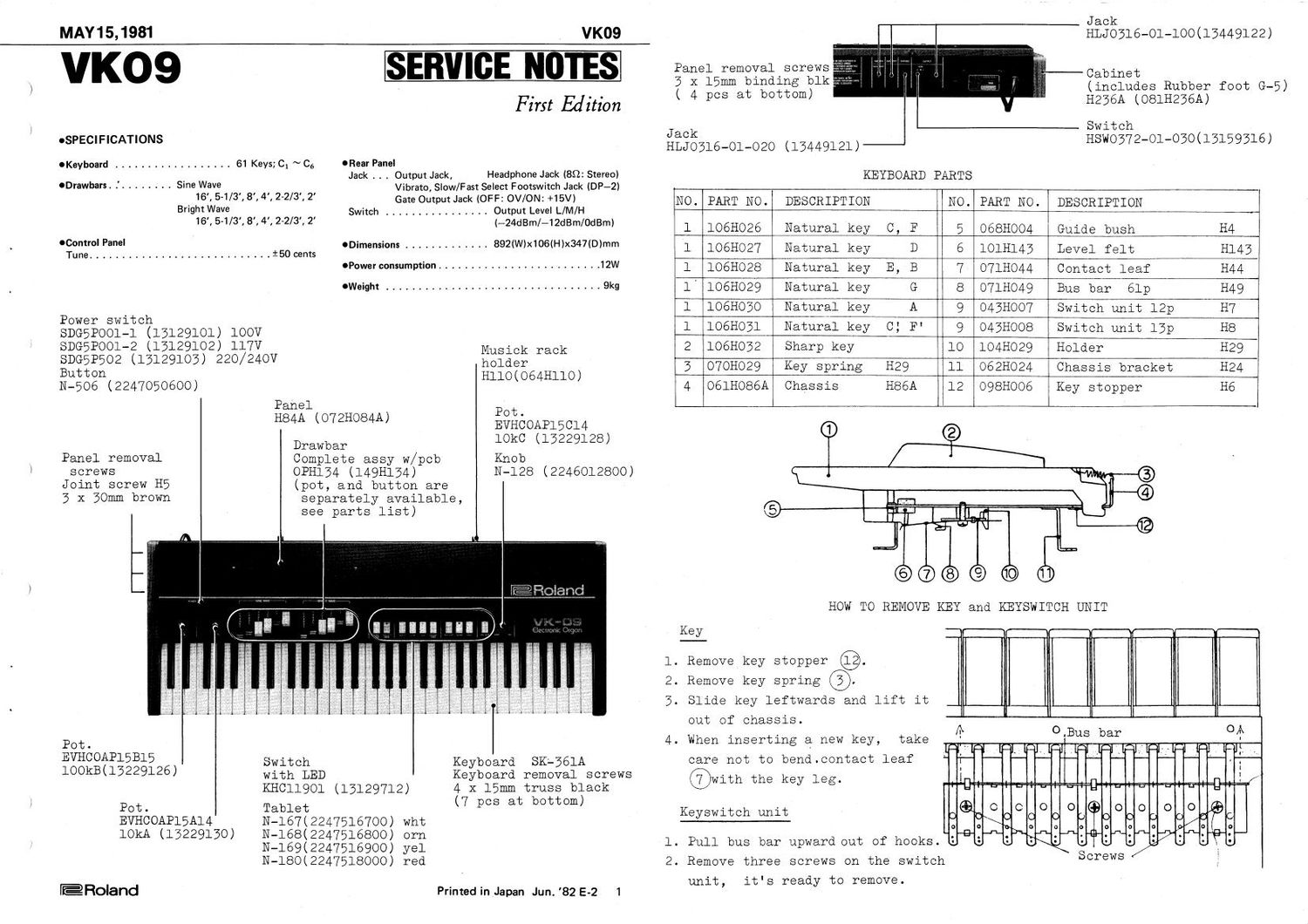 ROLAND VK 09