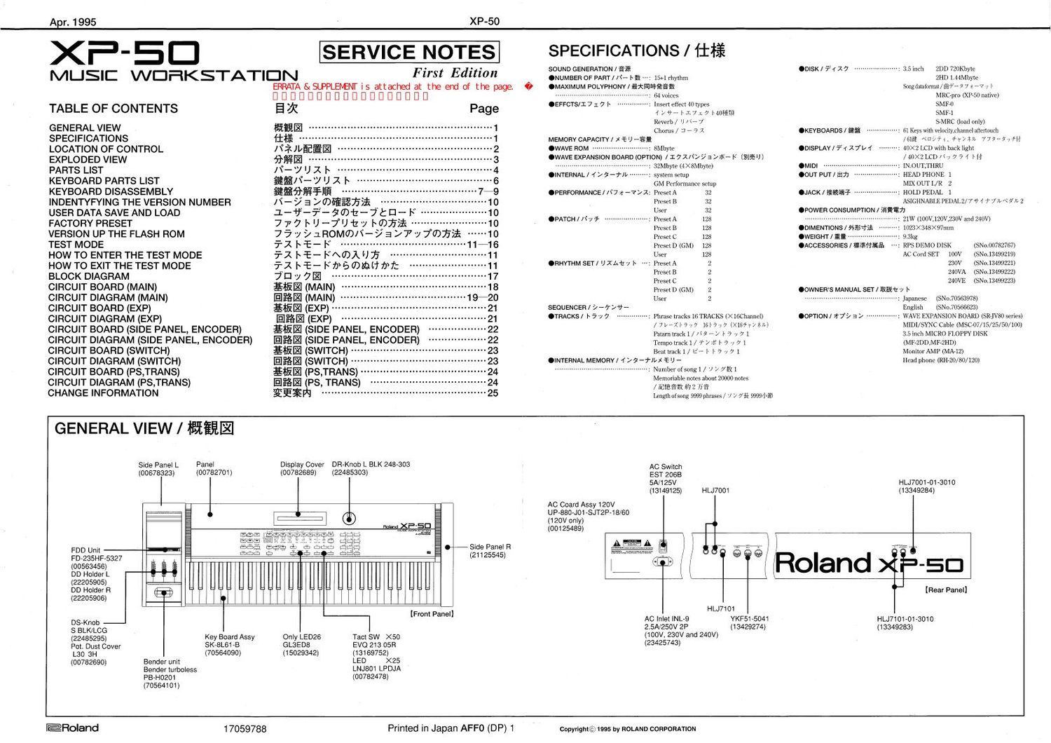 ROLAND XP 50