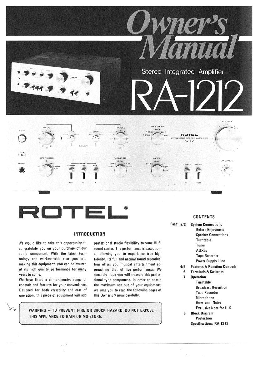 Rotel RA 1212 OM
