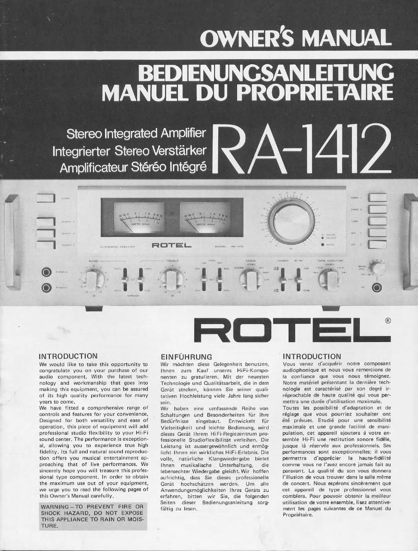 Rotel RA 1412 OM