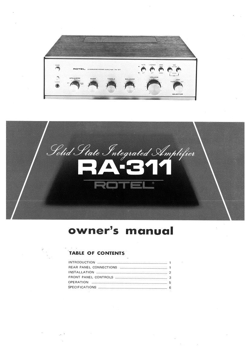 Rotel RA 311 OM