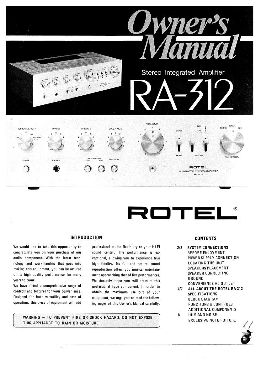 Rotel RA 312 OM