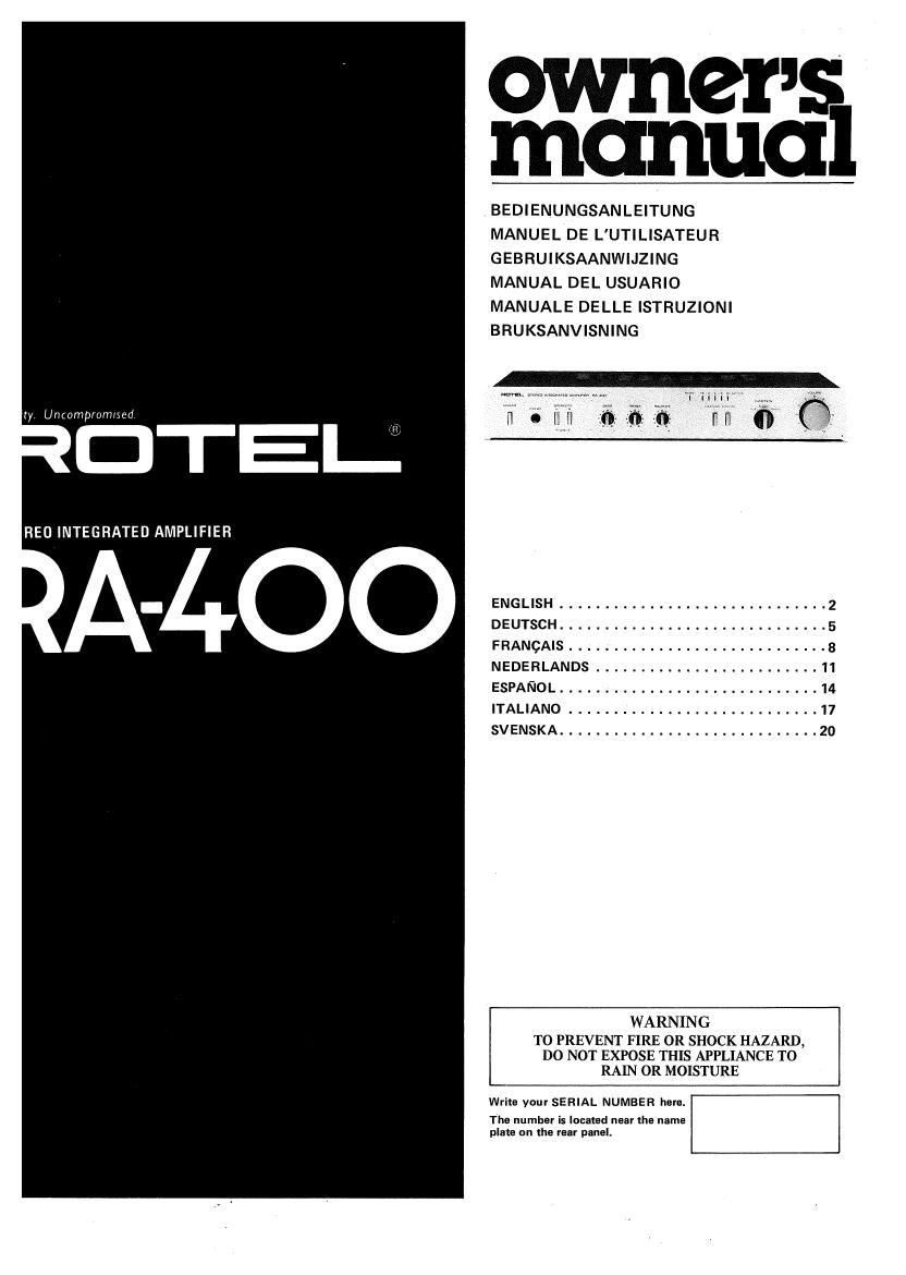 Rotel RA 400 OM