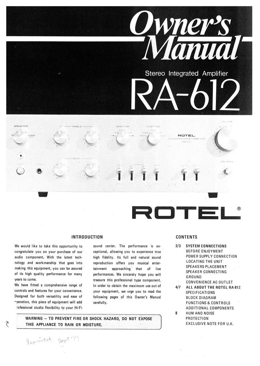 Rotel RA 612 OM