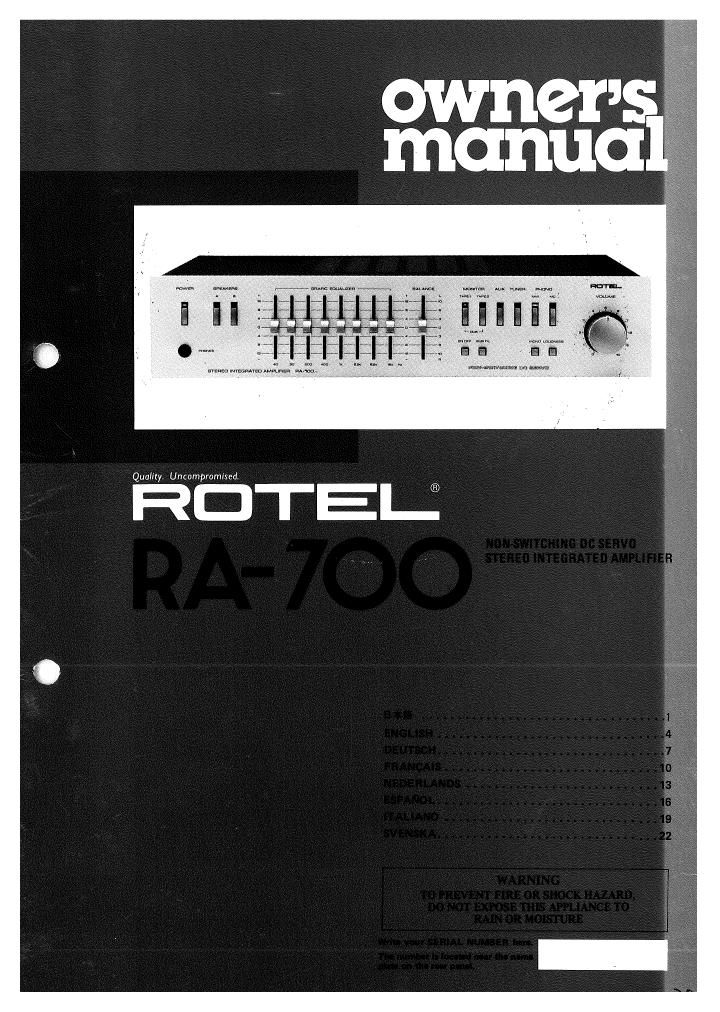 Rotel RA 700 OM