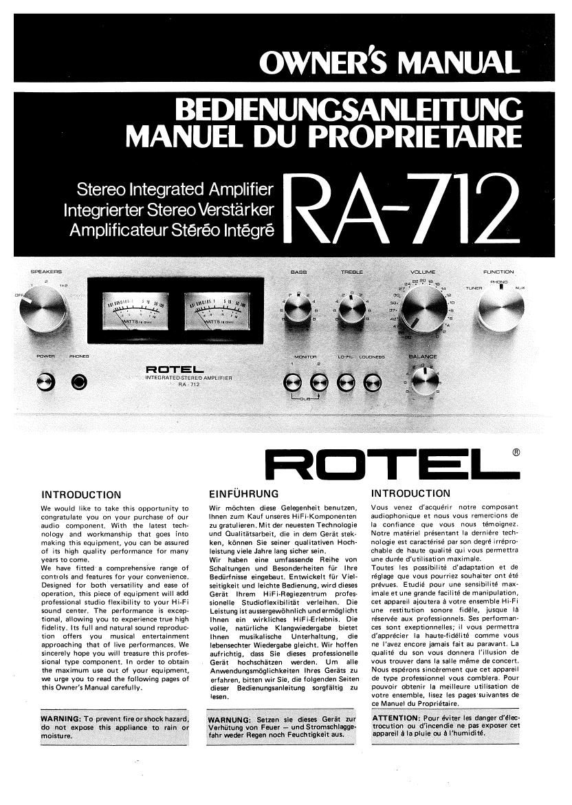 Rotel RA 712 OM