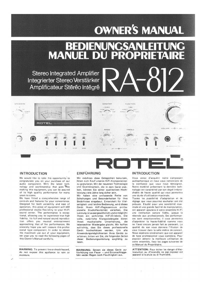 Rotel RA 812 OM